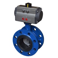 van bướm 2 mặt bích điều khiển khí nén